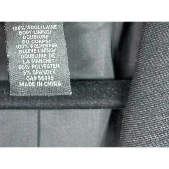 J Crew Blazer Sz 0 Super 120 Wool Black Single Breasted Career DEFECT - Picture 3 of 9